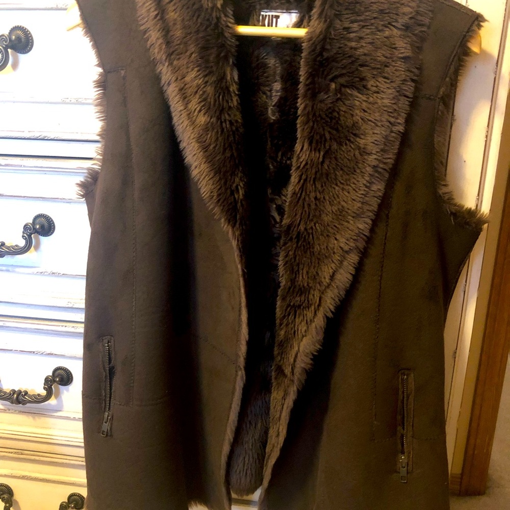 Kut from the Kloth , faux fur and suede vest